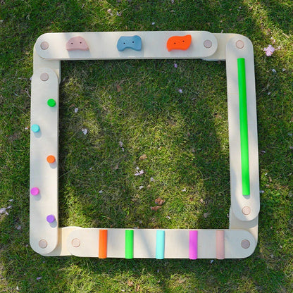 Wooden Sensory Balance Beam Set for Kids - Indoor and Outdoor Balance Training - Mekamart Australia