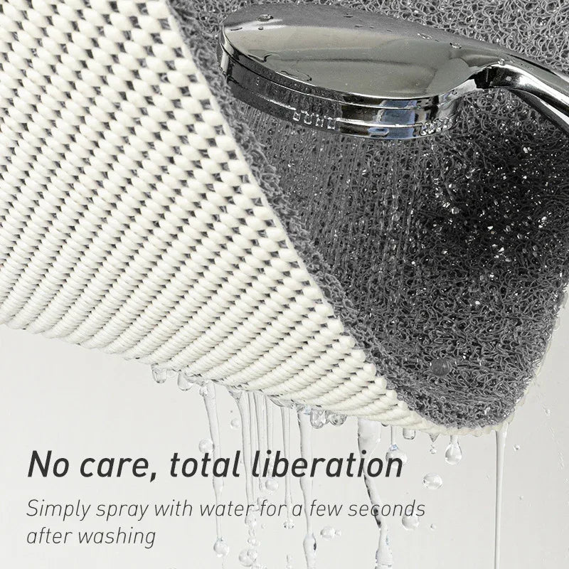 Gray Non-Slip Loofah-Style Bathroom Mat - Quick-Dry and Soft 40*80cm - Mekamart Australia