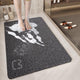 Cat Head Black Non-Slip Loofah-Style Bathroom Mat - Quick-Dry and Soft 44*75cm - Mekamart Australia