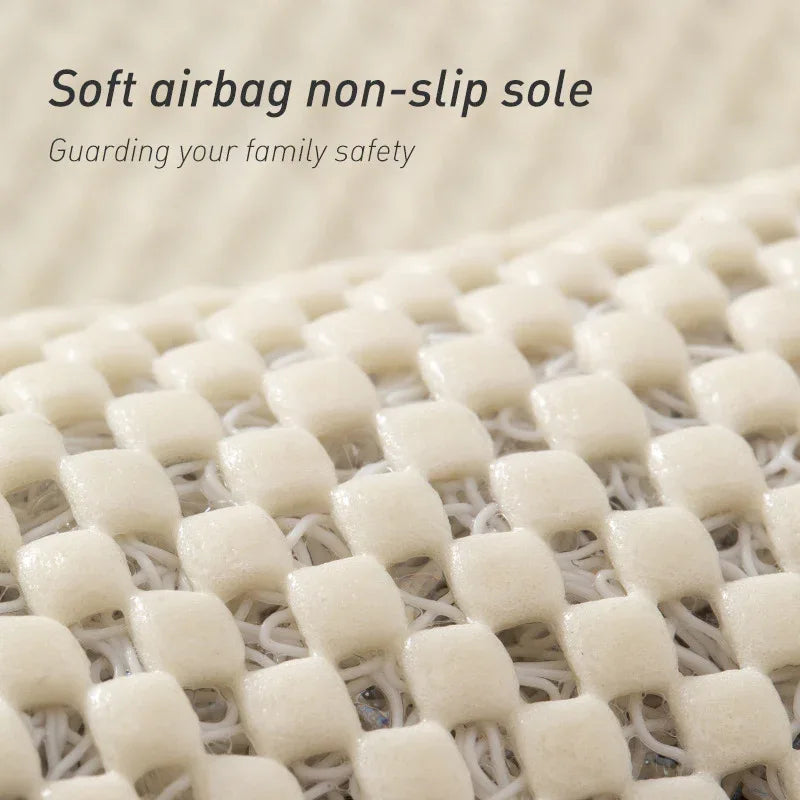 Gray Non-Slip Loofah-Style Bathroom Mat - Quick-Dry and Soft 44*75cm - Mekamart Australia