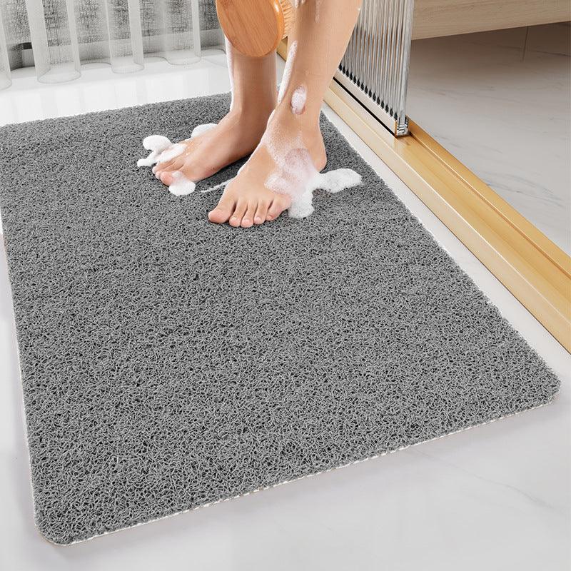 Gray Non-Slip Loofah-Style Bathroom Mat - Quick-Dry and Soft 44*75cm - Mekamart Australia