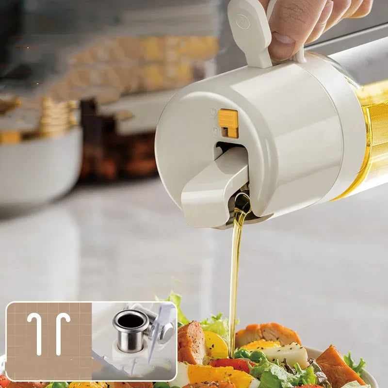 550ml Oil Sprayer and Pourer Bottle - Dual Function for Cooking - Mekamart Australia