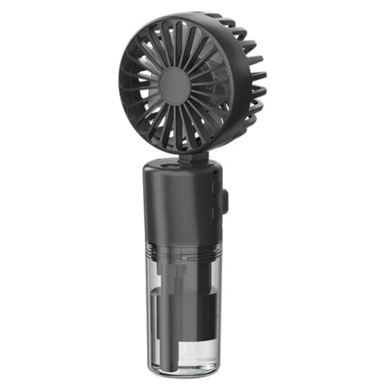 Portable 4-Speed Mini Spray Fan with Moisturizing Function - F2 Black (2PCS) - Mekamart Australia