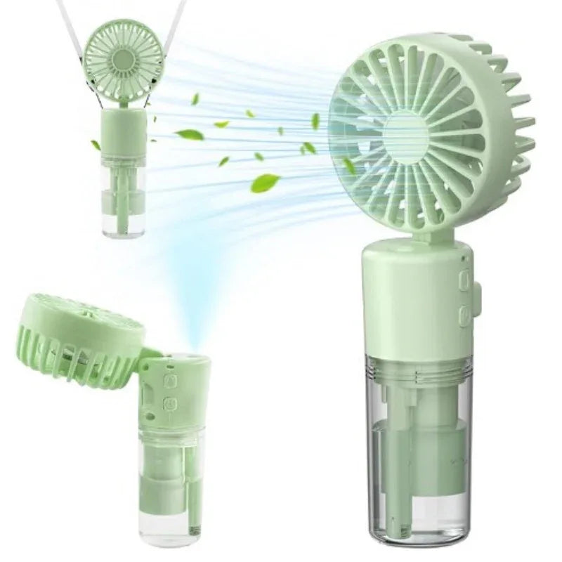 Portable 4-Speed Mini Spray Fan with Moisturizing Function - F2 Black (2PCS) - Mekamart Australia