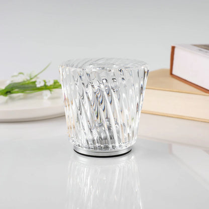 Crystal LED Table Lamp with Starburst Effect, Rechargeable and Portable Design,Type C 90mm (H) *88mm (W) - Mekamart Australia