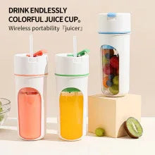 Green Portable USB Rechargeable Juicer Bottle - 2-in-1 Blender and Drink Cup, 480mL - Mekamart Australia