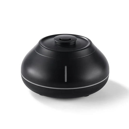 Flame Mountain Aroma Diffuser - 7-Color LED Light, 130ml Capacity, Ultrasonic Mist Maker for Home or Office, Black - Mekamart Australia