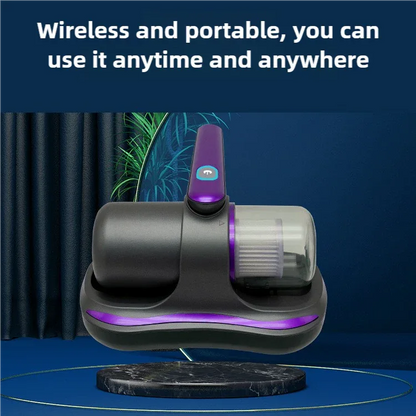 Blue Handheld Dust Mite Vacuum Cleaner - Cordless, High Suction Power, USB Rechargeable - Mekamart Australia