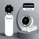 White Portable USB Rechargeable Handheld Fan with Digital Display - Mekamart Australia