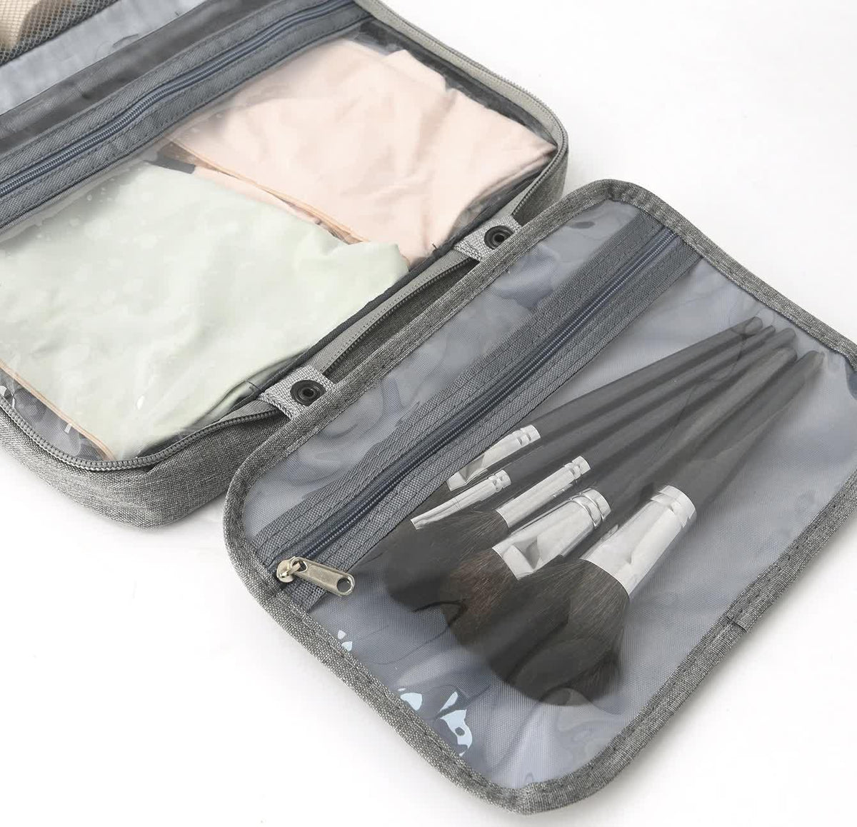 Black Multipurpose Portable Travel Toiletry Bag - Waterproof Cosmetic Organizer with Zipper - Mekamart Australia