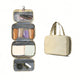 Khaki Multipurpose Portable Travel Toiletry Bag - Waterproof Cosmetic Organizer with Zipper - Mekamart Australia