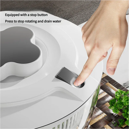 Grey Manual Salad Spinner with Pressurized System - Efficient & Quick Vegetables Drying, Multiple Color Options - Mekamart Australia