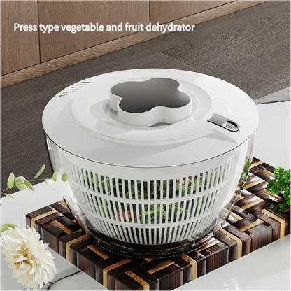 Black Manual Salad Spinner with Pressurized System - Efficient & Quick Vegetables Drying, Multiple Color Options - Mekamart Australia