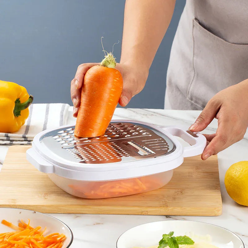 2PCS Multifunctional Kitchen Grater - Stainless Steel Cheese, Vegetable, and Fruit Shredder with Handle - Mekamart Australia