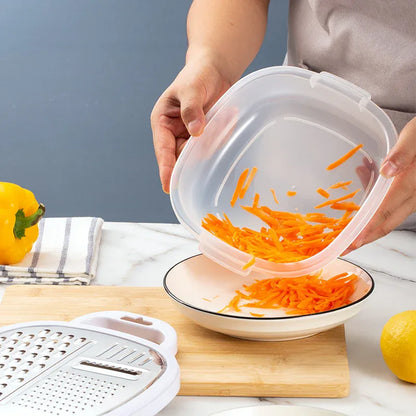 2PCS Multifunctional Kitchen Grater - Stainless Steel Cheese, Vegetable, and Fruit Shredder with Handle - Mekamart Australia