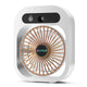 Portable USB Rechargeable Misting Fan - Compact Personal Fan with Cooling Spray - White Colors - Mekamart Australia
