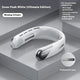 Digital Display Neck Fan - Rechargeable Portable Wearable Fan with Adjustable Speed- White 2400mAh - Mekamart Australia