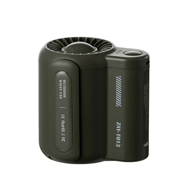 Green Outdoor Waist Fan - Portable Wearable Fan for Hands-Free Cooling - Mekamart Australia