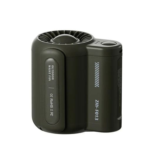 Green Outdoor Waist Fan - Portable Wearable Fan for Hands-Free Cooling - Mekamart Australia