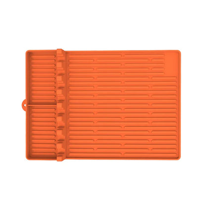 Orange Silicone BBQ Grilling Mat - Heat Resistant Side Rack Protector for Grills and Baking Trays - Mekamart Australia