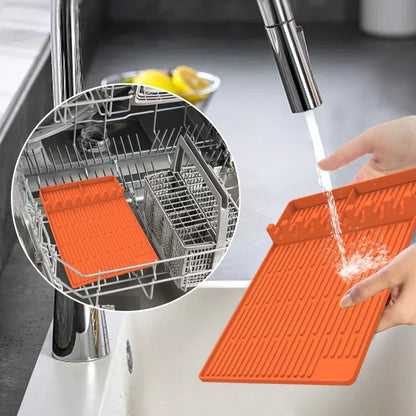 Grey Silicone BBQ Grilling Mat - Heat Resistant Side Rack Protector for Grills and Baking Trays - Mekamart Australia