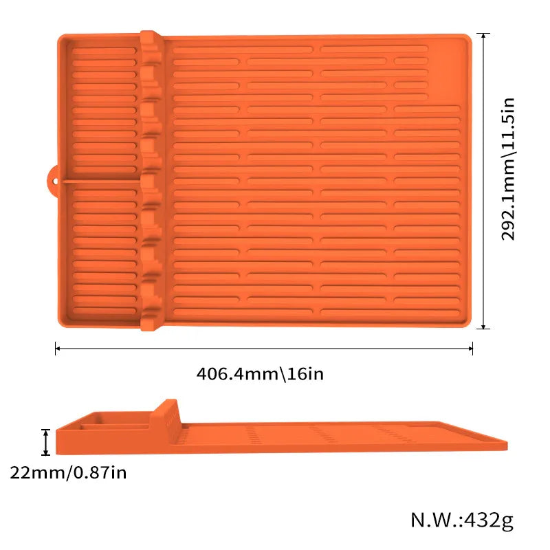 Grey Silicone BBQ Grilling Mat - Heat Resistant Side Rack Protector for Grills and Baking Trays - Mekamart Australia