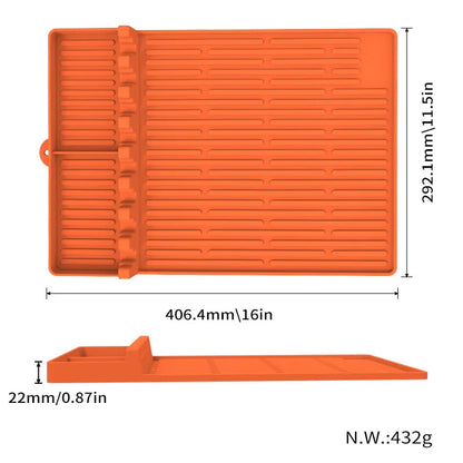 Grey Silicone BBQ Grilling Mat - Heat Resistant Side Rack Protector for Grills and Baking Trays - Mekamart Australia