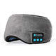 Grey Bluetooth 5.0 Wireless Sleep Eye Mask - Soft Plush Eye Cover with Built-in Speakers (13 x 16.5 x 6 cm) - Mekamart Australia