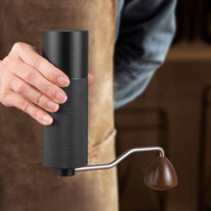 Silver Premium Manual Coffee Grinder with Adjustable Ceramic Burr - Compact and Durable for Perfect Coffee Grinding - Mekamart Australia