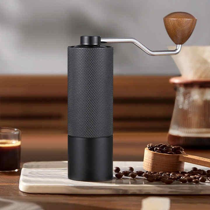 Black Premium Manual Coffee Grinder with Adjustable Ceramic Burr - Compact and Durable for Perfect Coffee Grinding - Mekamart Australia