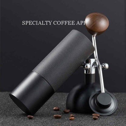 Black Premium Manual Coffee Grinder with Adjustable Ceramic Burr - Compact and Durable for Perfect Coffee Grinding - Mekamart Australia
