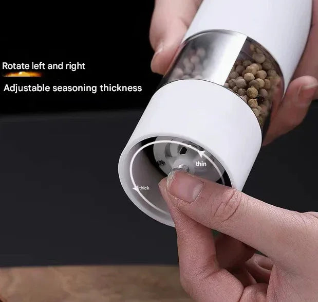 Red Elegant Red Electric Salt and Pepper Grinder - Modern and Compact for Effortless Seasoning - Mekamart Australia