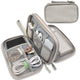 Grey Portable Digital Organizer Bag - Multifunctional Storage for Power Banks, Cables, and Accessories(Photography Props Not Included) - Mekamart Australia