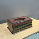 1 piece Dark Red Vintage Wooden Tissue Box - Creative Book-Shaped Tissue Holder for Home and Restaurant - Mekamart Australia