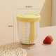 2 Pcs Yellow Portable Leakproof Fruit and Salad Storage Box with Draining Function, Sealed Fresh-Keeping Bento Lunch Box with Fork, AS+PP+Silicone Material - Mekamart Australia