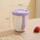 2 Pcs Purple Portable Leakproof Fruit and Salad Storage Box with Draining Function, Sealed Fresh-Keeping Bento Lunch Box with Fork, AS+PP+Silicone Material - Mekamart Australia