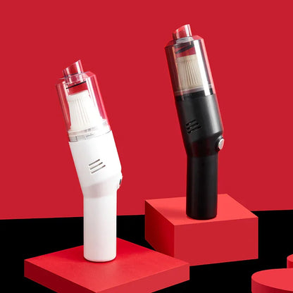 White Wireless Portable Vacuum Cleaner - Handheld Mini Car Vacuum for Wet & Dry Use, Pet Hair Remover, Lightweight Home Cleaner - Mekamart Australia