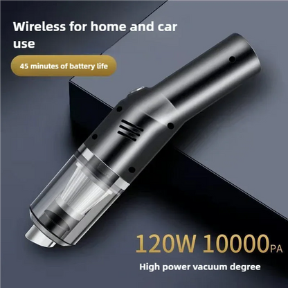 Black Wireless Portable Vacuum Cleaner - Handheld Mini Car Vacuum for Wet & Dry Use, Pet Hair Remover, Lightweight Home Cleaner - Mekamart Australia