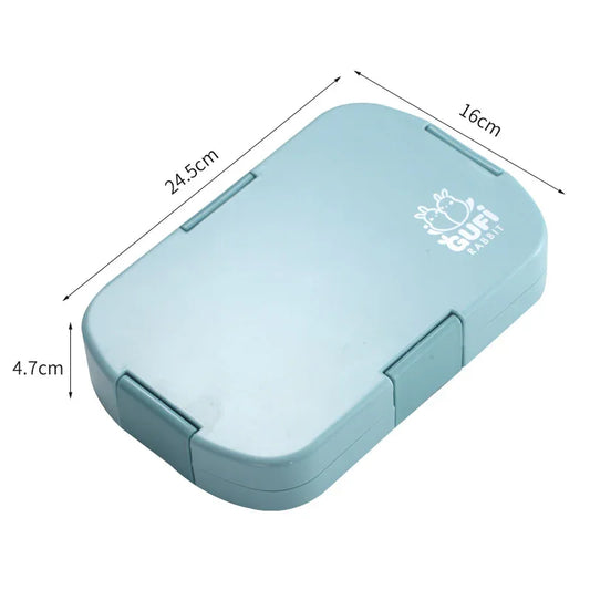 Blue Kids' Lunch Box with Compartments - BPA-Free Microwave Safe Bento Box for School Meals - Mekamart Australia