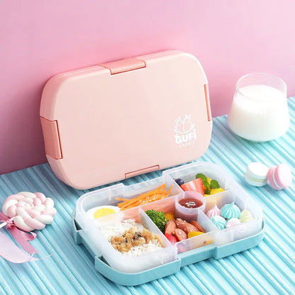 Blue Kids' Lunch Box with Compartments - BPA-Free Microwave Safe Bento Box for School Meals - Mekamart Australia
