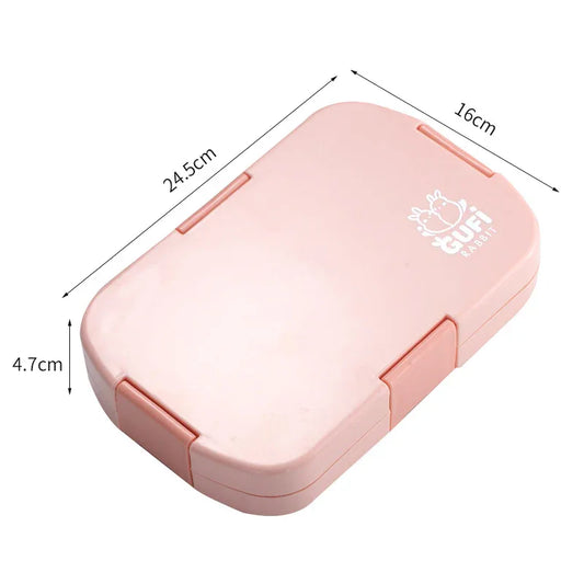 Pink Kids' Lunch Box with Compartments - BPA-Free Microwave Safe Bento Box for School Meals - Mekamart Australia