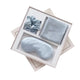 Light Blue Luxury Faux Silk Sleep Gift Set - 4-Piece Eye Mask, Pillowcase & Scrunchies for Relaxation & Comfort - Mekamart Australia