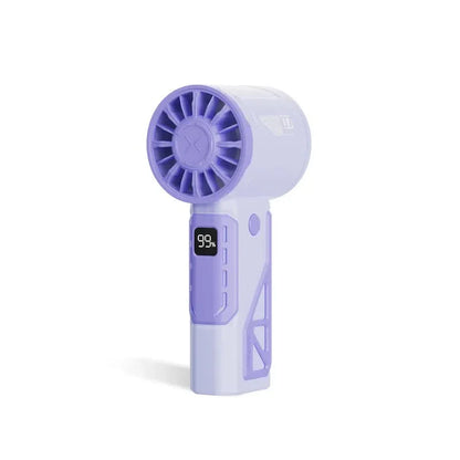 Purple 100-Speed Mecha Handheld Fan | USB Rechargeable High-Speed Mini Fan | Powerful & Silent | Lightweight 150g with 6-8 Hour Battery Life - Mekamart Australia