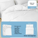 4 Packaging White Disposable Travel Bedding Set - Waterproof & Clean, Soft Non-Woven Fabric, 4 Pieces Set for Twin Beds - Mekamart Australia
