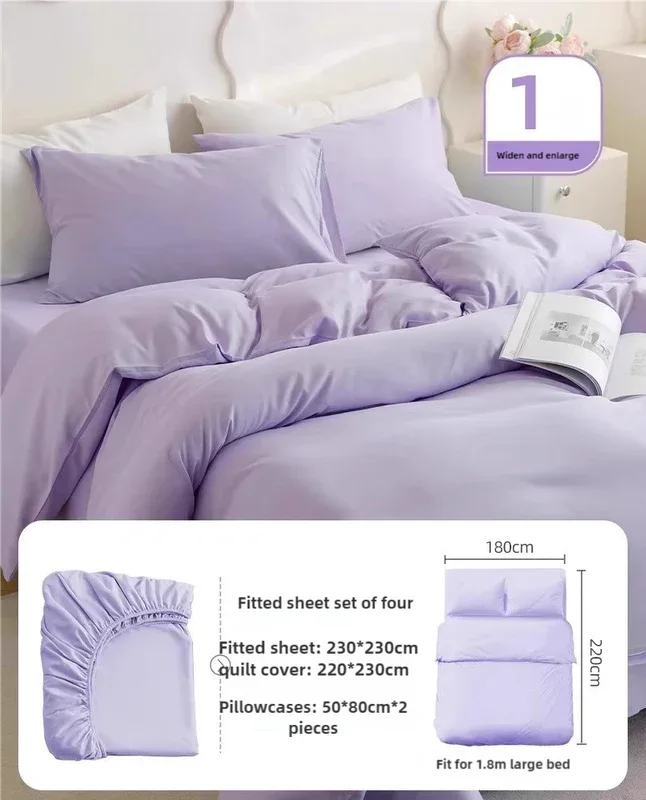 4 Packaging Purple Disposable Travel Bedding Set - Waterproof & Clean, Soft Non-Woven Fabric, 4 Pieces Set for Twin Beds - Mekamart Australia