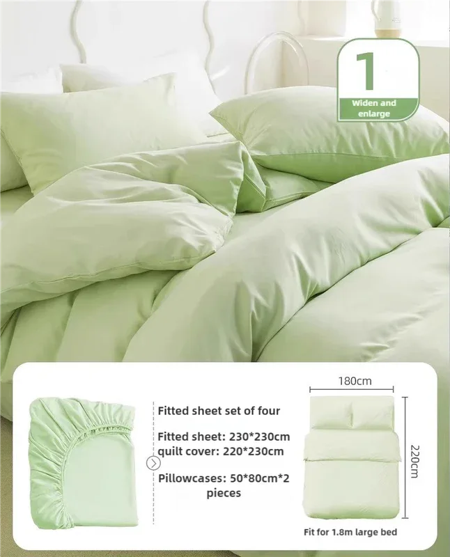 4 Packaging Green Disposable Travel Bedding Set - Waterproof & Clean, Soft Non-Woven Fabric, 4 Pieces Set for Twin Beds - Mekamart Australia