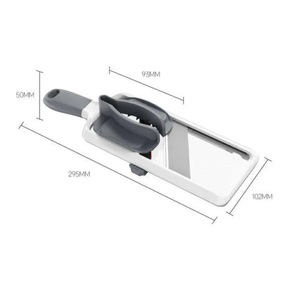 Grey Multi-Function Vegetable Cutter, Potato Slicer, Fruit Slicing Machine, Grater for Carrots & More - Mekamart Australia