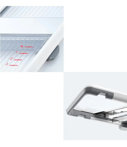 Grey Multi-Function Vegetable Cutter, Potato Slicer, Fruit Slicing Machine, Grater for Carrots & More - Mekamart Australia