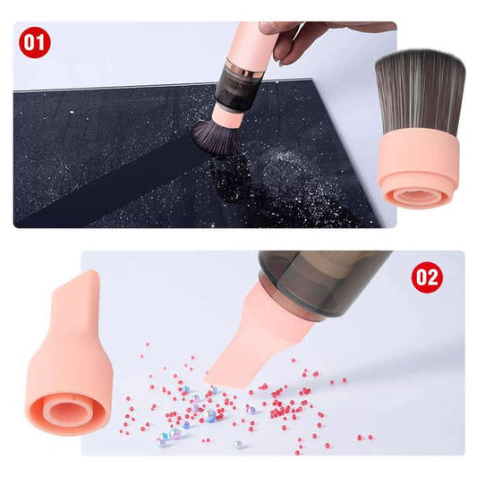 Blue Mini Portable Wireless Dust Vacuum Cleaner, Powerful and Long-Lasting Handheld Vacuum for Makeup Tables, Powder, and Dust - Mekamart Australia
