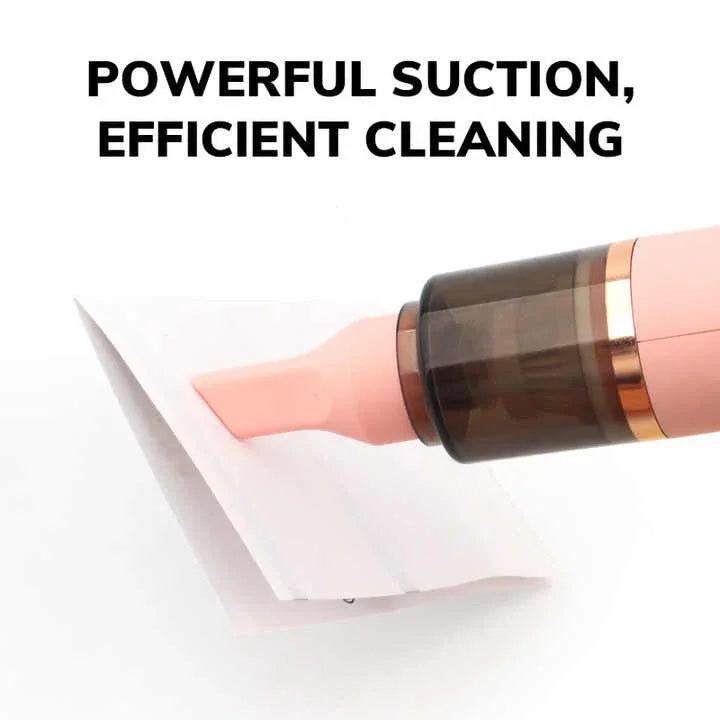 Blue Mini Portable Wireless Dust Vacuum Cleaner, Powerful and Long-Lasting Handheld Vacuum for Makeup Tables, Powder, and Dust - Mekamart Australia